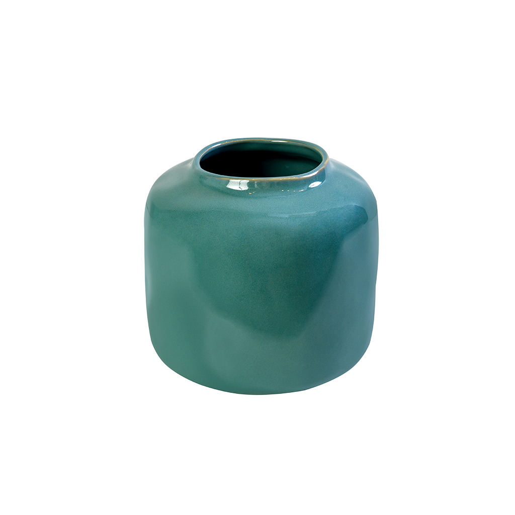 Vaso em cerâmica verde médio