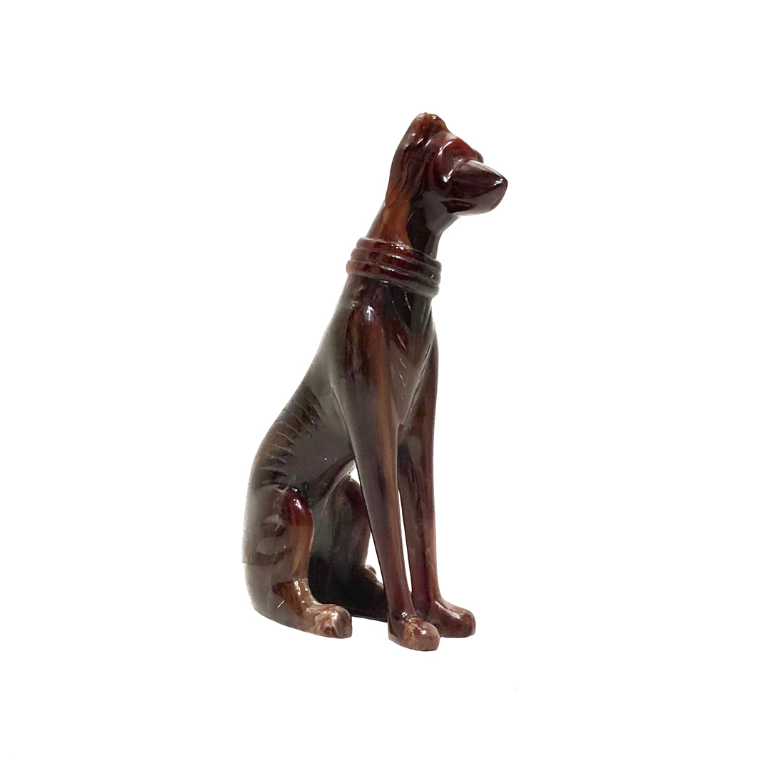 Escultura cachorro sentado - Resina